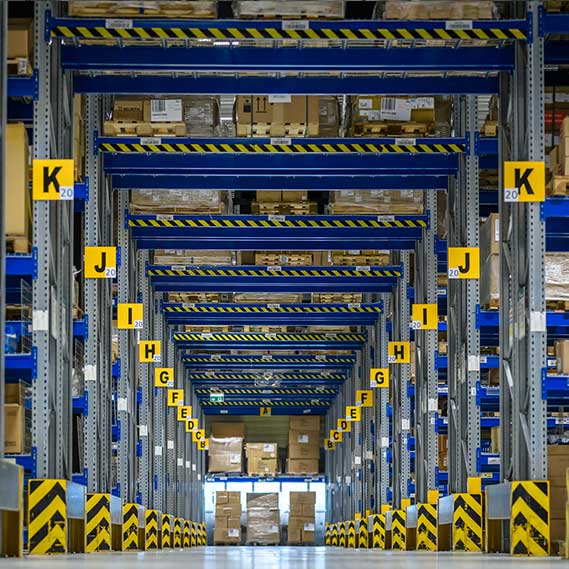 Warehouse and assembly